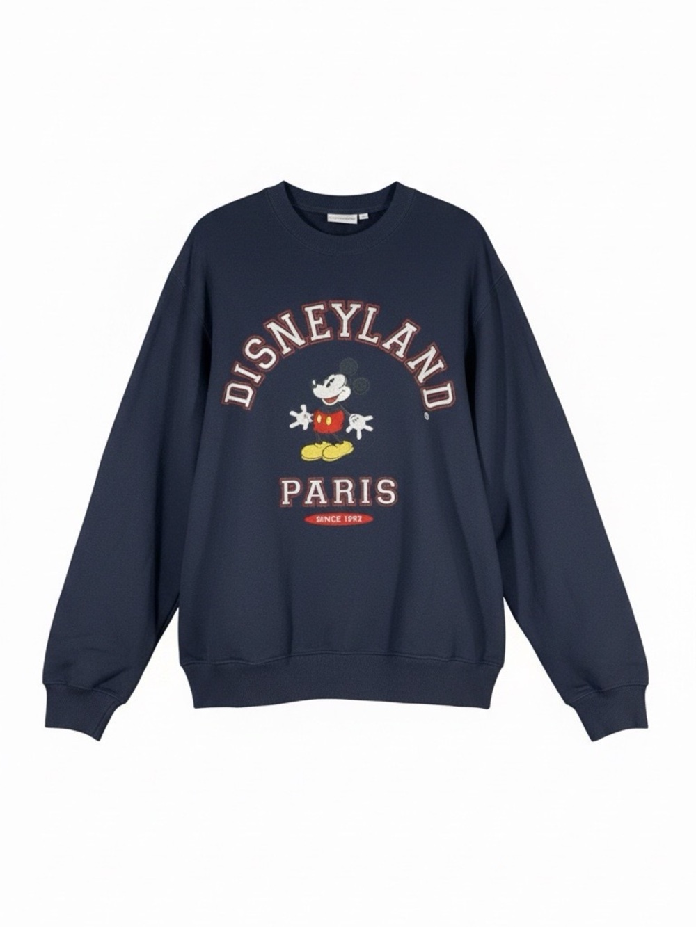 Disneyland Paris Mickey Mouse Navy Sweatshirt Large Varsity Graphic Disney Parks